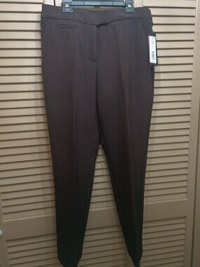 Investments "The 5th Ave Fit"  Dark Brown Trousers Sz 10S